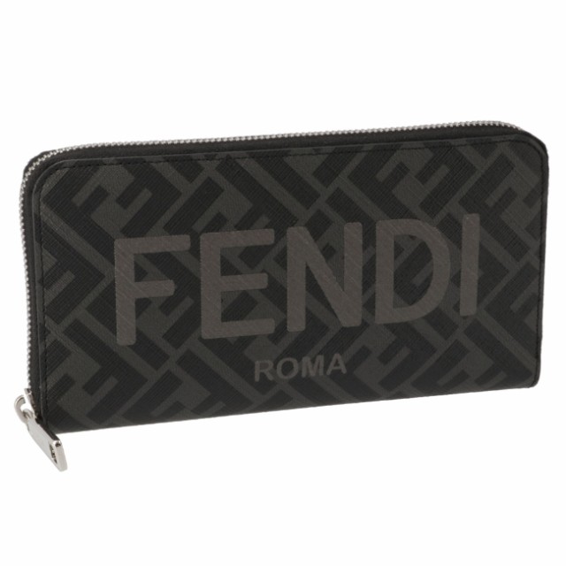 フェンディ/FENDI 財布 メンズ FENDI Pelletteria ラウンドファスナー長財布 NERO+ASFALTO+PALLADIO 2022年秋冬新作 7M0342-AJJ8-F0TUH