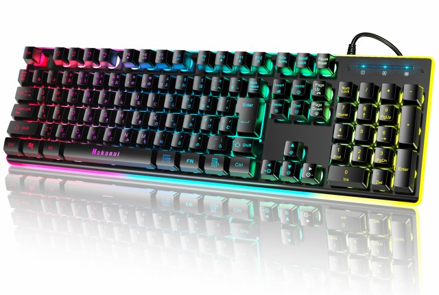 ヘルシ価格 ゲーミングキーボード 有線 106キー日本語配列 防衝突 Pc用キーボード Rgb1680万色 6種類led色変え 仕事用 ゲーム用 防水仕様 Windows Ma 名入れ料込 パソコン Pc周辺機器 キーボード マウス 入力機器 Mbe Lsb Edu Br