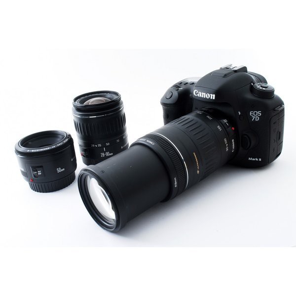 キヤノン Canon EOS 7D Mark II 単焦点&標準&超望遠トリプルレンズ