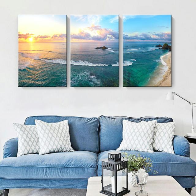 開店祝い ファブリック 3枚セット 海 絵画 インテリア 絵 アートフレーム 人気30 40cm 壁掛け 壁絵 おしゃれ インテリアアート 玄関 リビング フ 数量限定