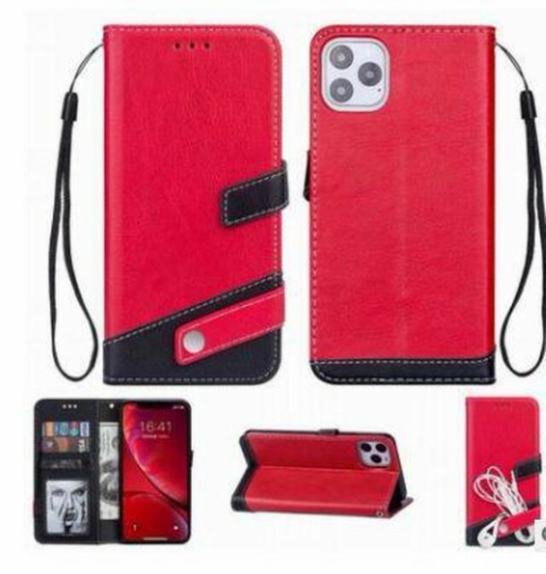 （レッド）iphone 12 mini ケース おしゃれ 手帳型 PUレザー 革 かっこいい カード収納 ストラップ付き iphone 12 mini