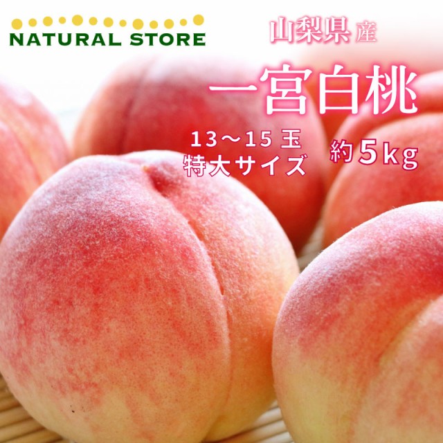 [予約 7月1日-7月31日の納品] 一宮白桃 約5kg 13-15玉 特大 山梨県産 白桃 桃 もも