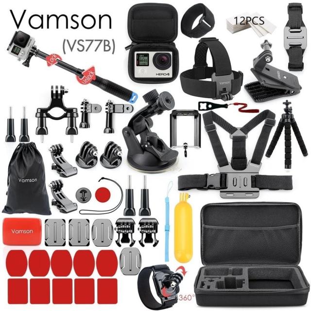 大注目 カメラアクセサリー Vamson For Gopro Accessories Set For Go Pro Hero 7 6 5 4 3 Kit 3 Way Selfie Stick For Eken H8r For Xiaomi F おしゃれ Www Flixel Org