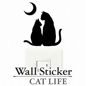 ウォールステッカー 壁紙シール 猫 カップル Cat Life インテリアシール ウォールシール Wall Story コンセント 壁 シール デコの通販はau Pay マーケット リビングート 商品ロットナンバー