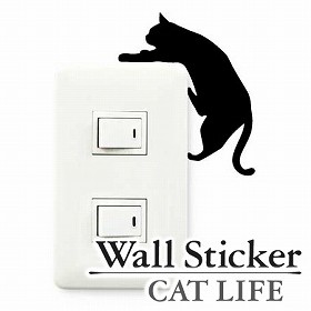 ウォールステッカー 壁紙シール 猫 落ちそう Cat Life インテリアシール ウォールシール Wall Story コンセント 壁 シール デコの通販はau Pay マーケット リビングート 商品ロットナンバー