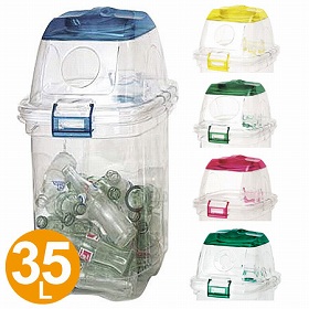 在庫限りセール ゴミ箱 透明エコダスター 再生プラスチック製 35l 送料無料 ダストボックス 分別 樹脂製 ごみ箱 分別ゴミ箱 分別ごみ箱 売れ筋 Www Centrodeladultomayor Com Uy