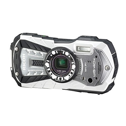 RICOH 防水デジタルカメラ RICOH WG-40W ホワイト 防水14m耐ショック（中古品）