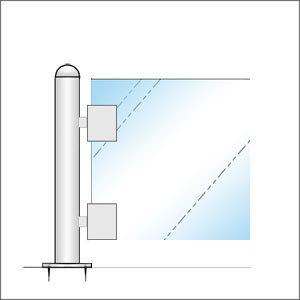 激安の ガラススクリーンポール ホルダータイプ Sタイプ 一方 32mm X L300mm 半球頭 丸座固定 クローム 残りわずか 在庫限り超価格