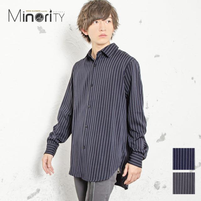 ロング丈 シャツ メンズ 長袖 ロングシャツ 長袖シャツ ビッグ