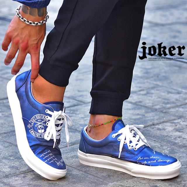 スニーカー メンズ シューズ ローカット ミドルカット ロゴ 靴 メタル スカル 骸骨 ブラック ホワイト 白 黒 春 春服