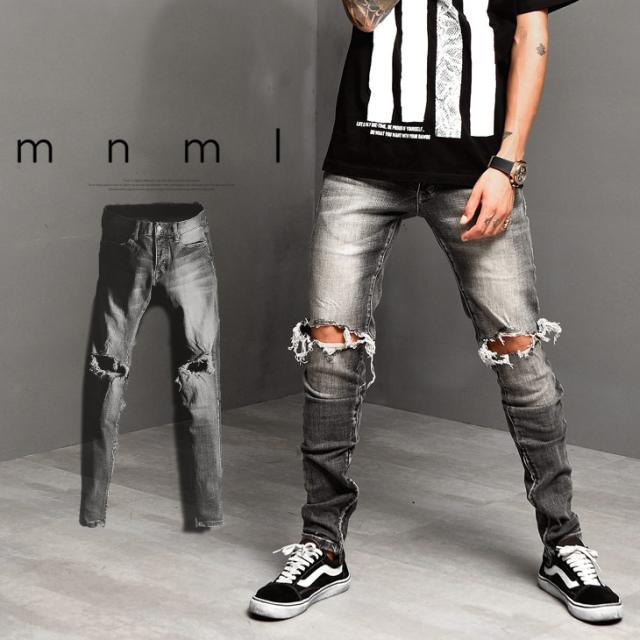 Mnml ミニマル スキニーパンツ スキニー メンズ スキニーデニム スキニージーンズ ダメージスキニー クラッシュスキニー 裾ジップ スの通販はau Pay マーケット Joker 商品ロットナンバー