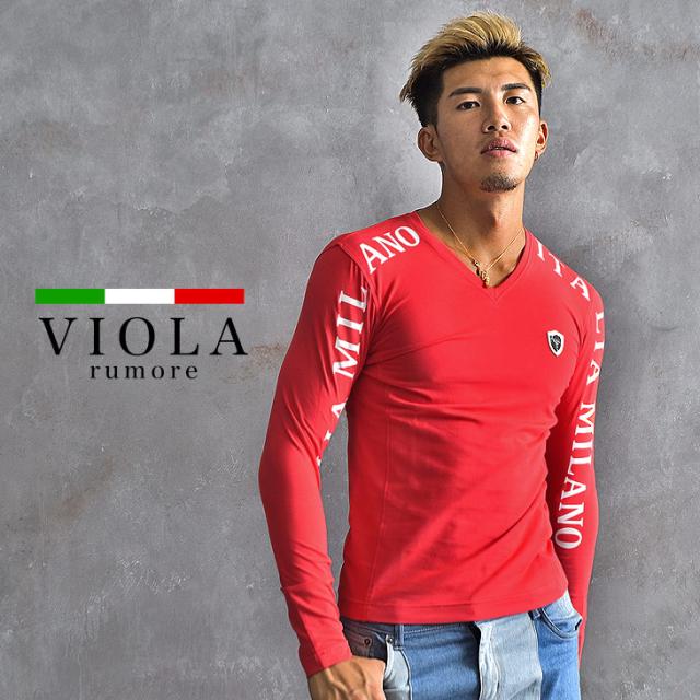 Viola Rumore ヴィオラ Tシャツ メンズ ロンt ブランド 長袖tシャツ Tシャツ Vネック 半袖 ロゴ 細身 タイト マッチョ 白 ホワイト 黒 ブの通販はau Pay マーケット Joker 商品ロットナンバー