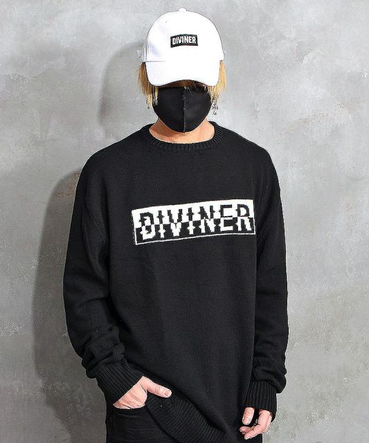 ショッピングファッション 公式 Diviner ディバイナー ブランド ニット メンズ ストリート トップス 黒 白 ボックス ロゴ 秋服 冬服 21 通販なら Browniedoluiz Com Br