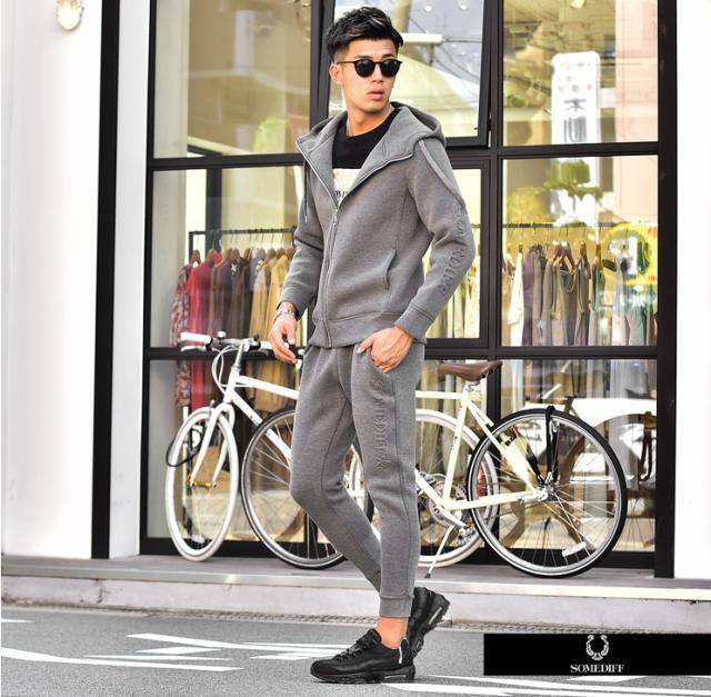 手数料安い セットアップ メンズ ブランド スウェット 上下セット パーカー ジョガーパンツ 夏新作 おしゃれ ビター系 かっこいい メンズ 服 お兄系 気質アップ Elskaveda Com