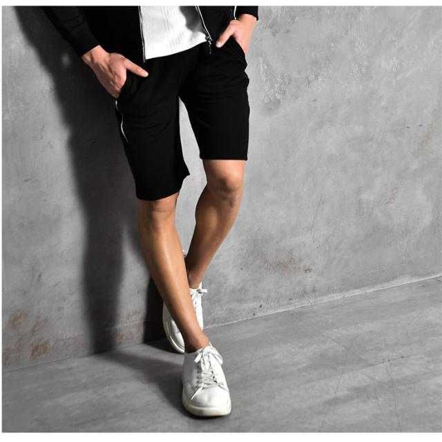 最新コレックション 送料無料 ヴィオラ セットアップ メンズ 上下セット ブランド スウェット スタンドジップ パンツ ハーフパンツ 細身 タイト 白 夏服 年最新海外 Olsonesq Com