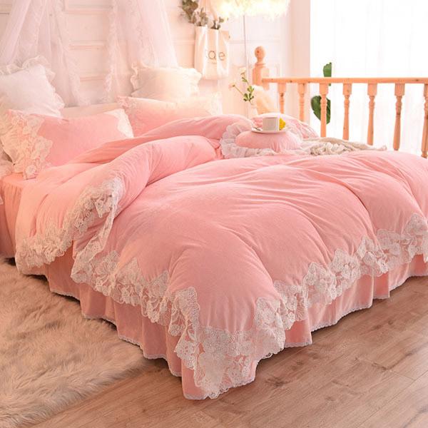公式ストア 新着限定 送料無料 姫系布団カバー4点セット 冬用か可愛いカバーリング ベッドカバー マイクロファイバーの生地を使用 女の子 姫系ピ 公式 Taisei Estate Co Jp