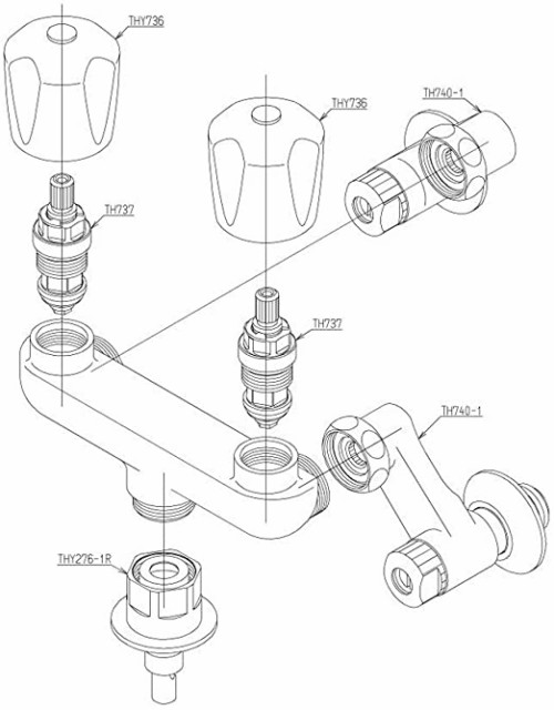 TOTO 壁付2ハンドル13 寒冷地仕様 TW20-1RZ