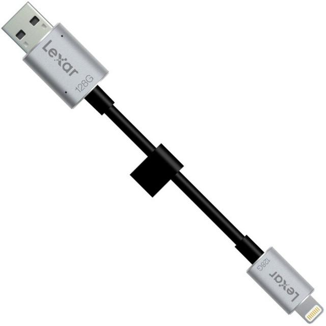 Lexar JumpDrive C25i USBフラッシュドライブ 128GB (USB3.0、iPhone Lightningコネクタ対応