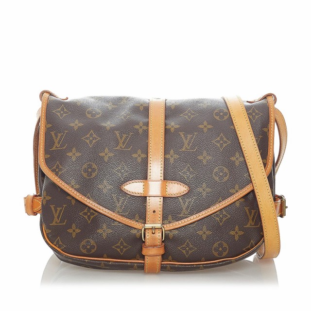 ルイ ヴィトン モノグラム ソミュールPM ショルダーバッグ M42256 ブラウン PVC レザー レディース LOUIS VUITTON 【中古】