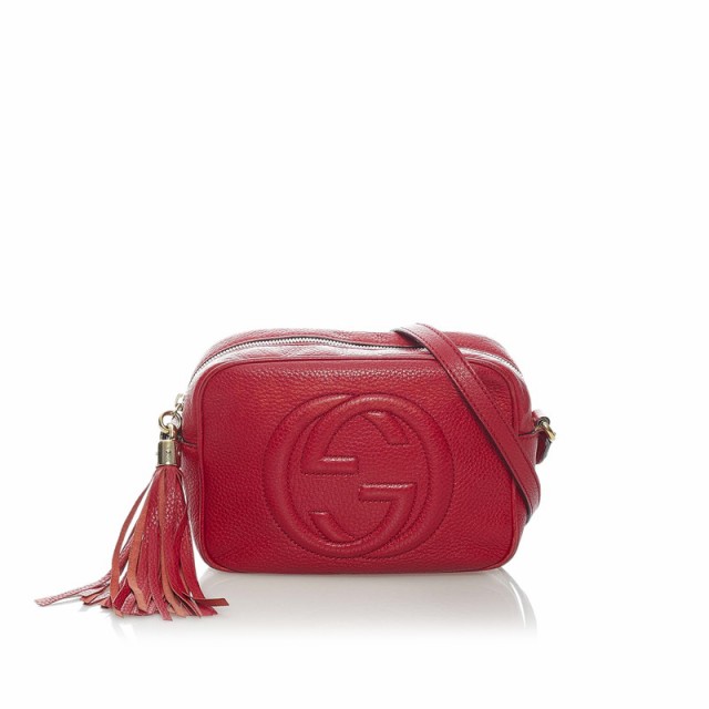 グッチ ソーホー 斜め掛け ショルダーバッグ 308304 レッド レザー レディース GUCCI 【中古】