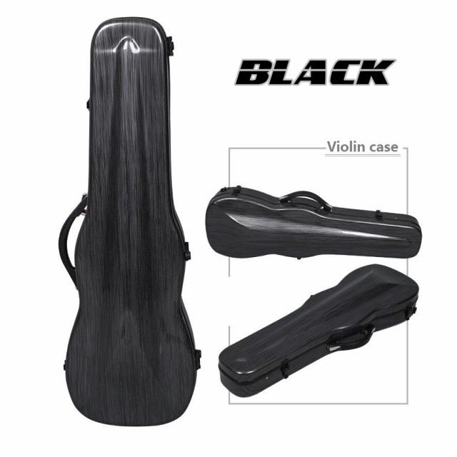 VIOLIN CASE バイオリンケース 楽器 管楽器 カーボンファイバー製 軽量 堅牢 ケース クッション付き 3WAY リュック ショルダー  手提げ - 弦楽器