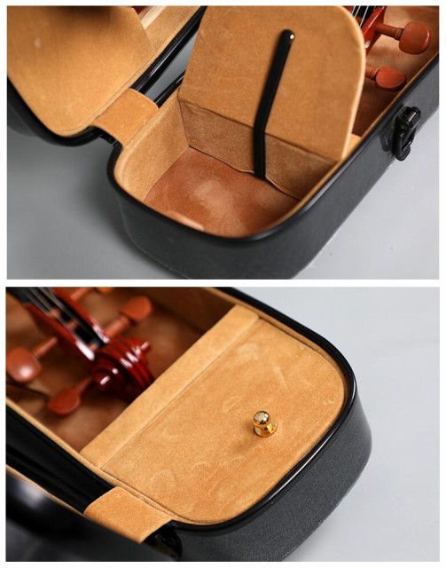 VIOLIN CASE バイオリンケース 楽器 管楽器 カーボンファイバー製 軽量 堅牢 ケース クッション付き 3WAY リュック ショルダー 手提げ  - 弦楽器