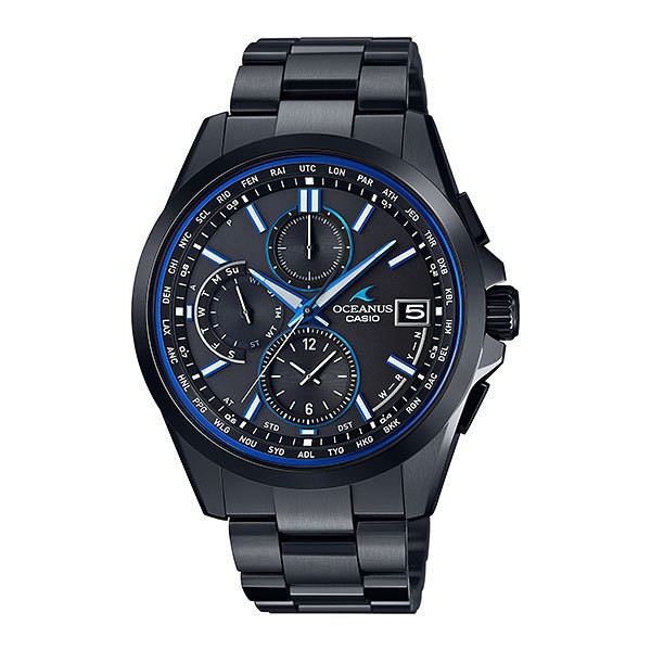 カシオ メンズ腕時計 オシアナス OCW-T2600B-1AJF CASIO OCEANUS 電波ソーラー オールブラックDLC 新品 国内正規品