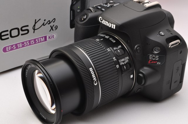 デジタル一眼レフ カメラ 中古 Canon キャノン EOS Kiss X9 レンズキット ブラック SDカード付き