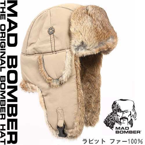 305KHK MAD BOMBER hat ロシア帽子 マッドボンバーハット ラビットファー100％ 帽子 スキー帽子 アメリカブランド 防寒用 ボンバーハッ