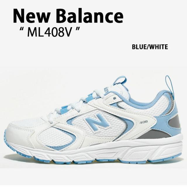 New Balance ニューバランス スニーカー 408 ML408V BLUE WHITE シューズ ブルー ホワイト レトロデザインの