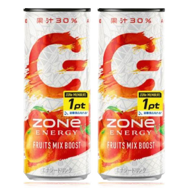 「60本」ZONe ENERGY FRUITS MIX BOOST（ゾーン クイックブースト フルーツミックスブースト）缶 240ml×30本