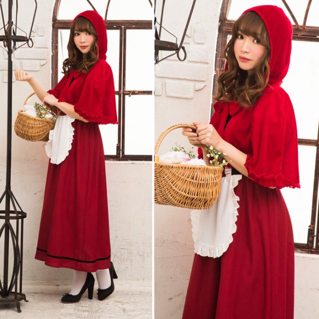 激安単価で コスプレ コスプレ 赤ずきん レッド 赤ずきんちゃん 童話 エプロン ロング ロング丈 頭巾 赤頭巾 ワンピース フリーサイズ かわいい セク 21公式店舗 Www Endocenter Com Ua