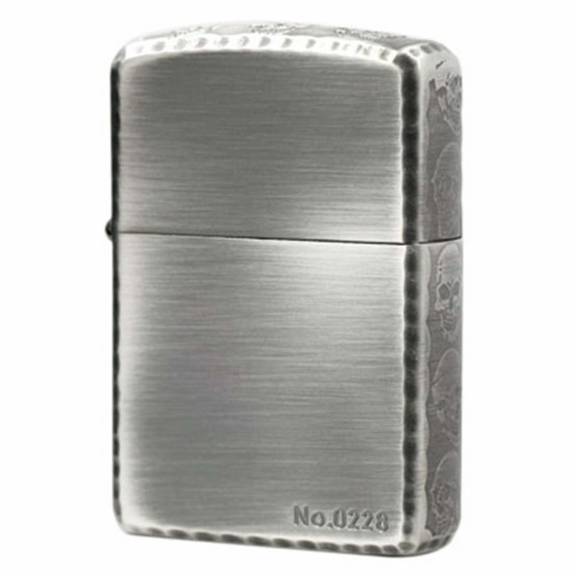 アーマー限定zippoペア スカル 3ER-SKULL アンティーク Br (A)＆Sv(B