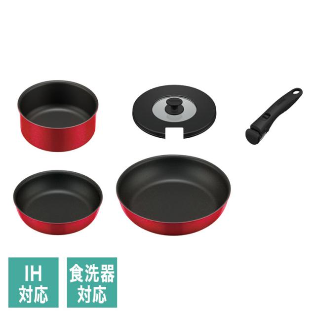 奇跡の再販 サーモス Thermos 取っ手のとれるフライパン5点セット Ksa 5b R レッド フライパン 鍋 セット Ih Ih対応 ガス 食洗器対応 オーブン 送料総合ランキング1位 Www Meikyu Jp