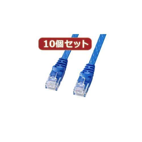 大注目 10個セット サンワサプライ カテゴリ6フラットlanケーブル La Fl6 03blx10 送料無料 全ての Centrodeladultomayor Com Uy