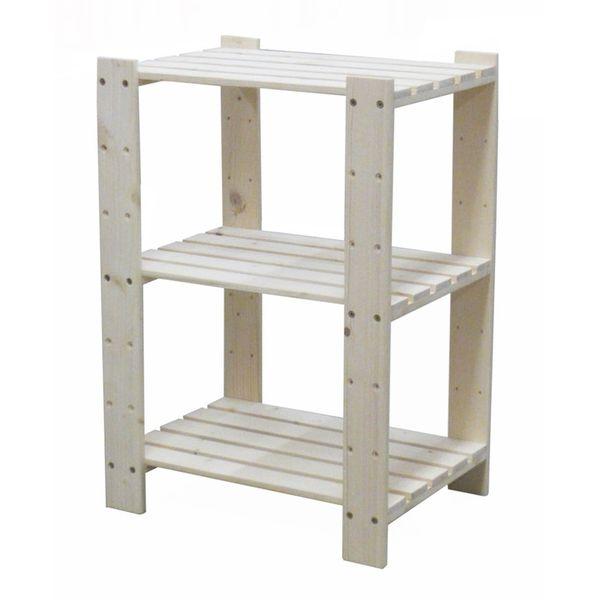 天然木シェルフ 3段 幅42cm 奥行き30cm ラック シェルフ 棚 ウッドラック 収納棚 木製 木製ラック 収納 シンプル ナチュラル 代引不可 の通販はau Wowma ワウマ リコメン堂インテリア館 商品ロットナンバー