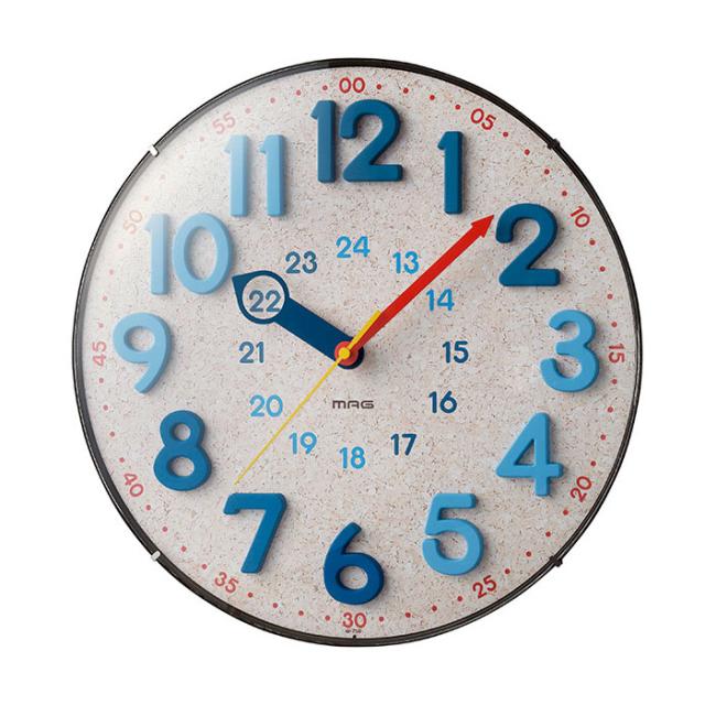 ノア精密 Mag 掛け時計 アナログ電波ウォールクロック W 750 本日限定 送料無料 かわいい 電波時計 N 夜間秒針停止機能