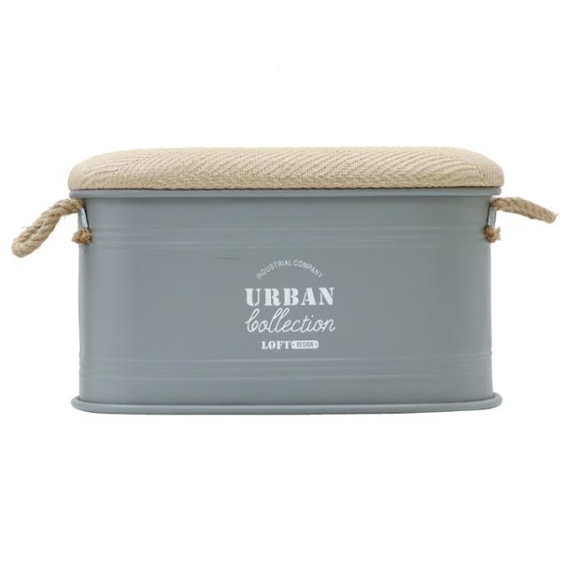 通販限定 収納ボックス 楕円形m グレー ブリキ缶 アンティーク調 おしゃれ 取っ手 持ち手 フタ ふた 付き ブリキスツール おもちゃ箱 プランターカ 安いそれに目立つ Lovemesomegadgets Com