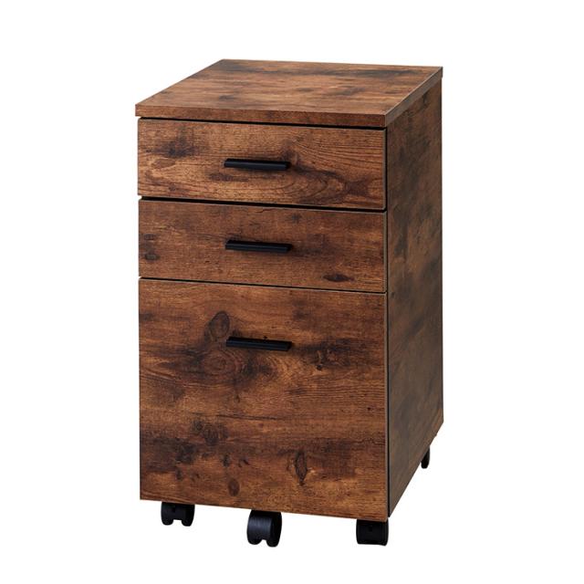 デスクチェスト ワゴン サイドワゴン オフィスワゴン 収納 シンプル 木目調 おしゃれ ヴィンテージ 代引不可 送料無料 の通販はau Pay マーケット リコメン堂インテリア館 商品ロットナンバー