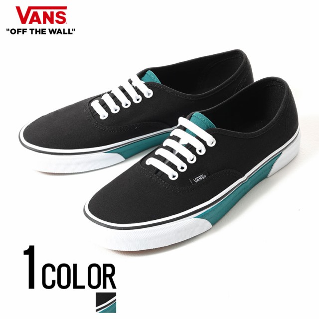 靴 スニーカー メンズ Vans バンズ Authentic Black Quetzal Green