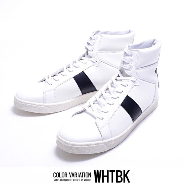 【BIG SALEクーポン利用可】靴 スニーカー メンズ SB select シルバーバレットセレクト ワンポイントスターフェイクレザーハイカットスニ