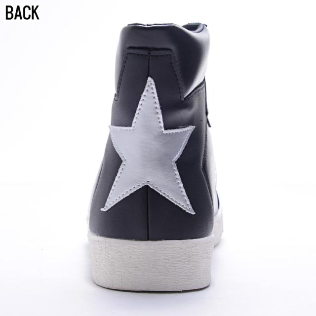 【BIG SALEクーポン利用可】靴 スニーカー メンズ SB select シルバーバレットセレクト ワンポイントスターフェイクレザーハイカットスニ