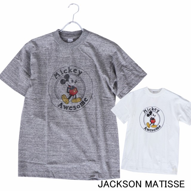 売れ筋 Jackson Matisse ジャクソンマティス Mickey Awesome Tee ミッキーマウス プリント メンズ レディース ユニセックス 半袖