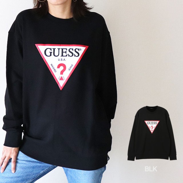 【2018秋冬新作】GUESS ゲス レディース スウェットトレーナー ウィメンズ ロゴ アメカジ 人気 トップスの通販はau PAY