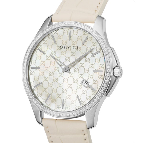 最高の グッチ GUCCI Gタイムレス クオーツ メンズ 腕時計 YA126306 ホワイトパール, 蘇州林 fec0e137