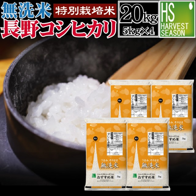 【6月上旬精米】【アウトレット】令和3年産 特別栽培米 長野県産コシヒカリ20kg(5kg×4袋) 【送料無料】【翌日配送】【北海道沖縄へは別