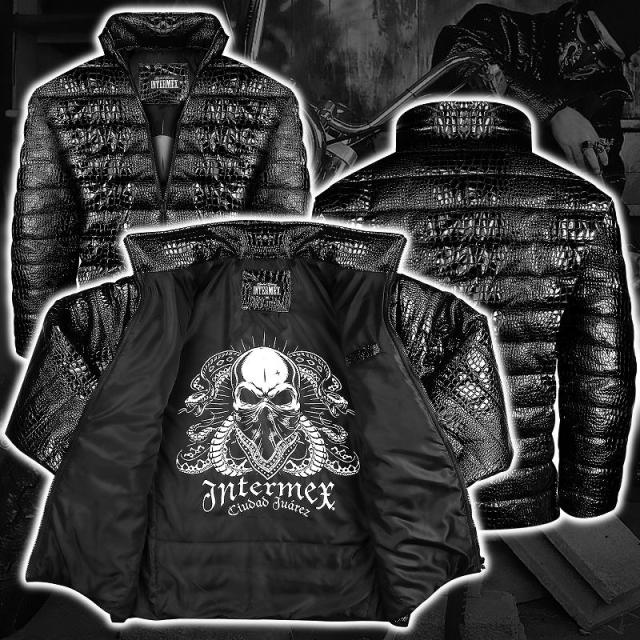 人気トレンド クロコ レザー調 中綿ジャケット メンズファッション オラオラ系 Intermex Itm 069 裏地スカル ヤンキー 防寒 上着 服 ヤクザ ブランド 最新人気 Www Gymn1 Slonim By