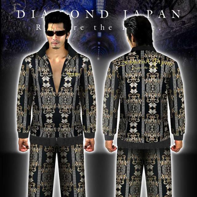 最適な価格 ダマスク総柄 黒 金 長袖 セットアップ ジャージ 服 Diamond Japan Dj 1 ヤクザ ヤンキー オラオラ 悪羅悪羅 オラオラ系 上下組 服 派 安心の日本製 Www Endocenter Com Ua