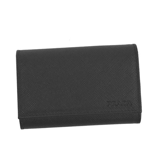 プラダ Prada キーケース 鍵入れ メンズ 男性 プレゼント ブランド 2pg002 ブラック Bk Keyring F0002 Black