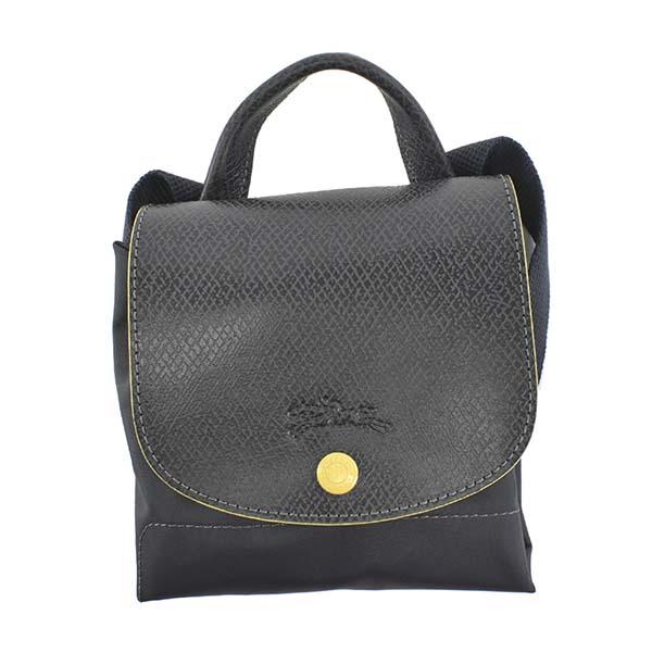 正規 バックパック バッグ Longchamp ロンシャン リュックサック Dos A Sac 黒 ブラック Club Pliage Le 1699 ブランド ロゴ 女性 レディース バッグ